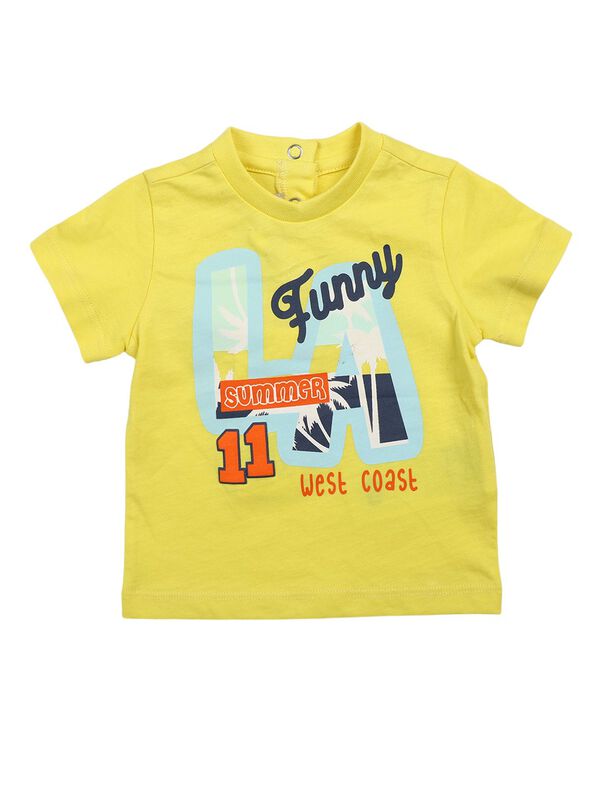 Boys Yellow Short Sleeve T- Shirt image number 0